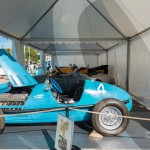 La monoplace Gordini type 16 en exposition sur le Port de Plaisance à Saint-Jean-Cap-Légendes édition 2015