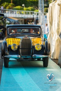 Défilé de la Bugatti Type 57C Atalante de 1938 à Saint-Jean-Cap-Légendes édition 2015 - Concours d’état