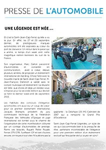 Presse de l'automobile - Une légende automobile est née