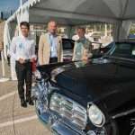 Marc Gallon, Jean-François Dieterich et Alfieri Maserati devant la Chrysler Imperial du Musée de Prince de Monaco à Saint-Jean-Cap-Légendes édition 2015